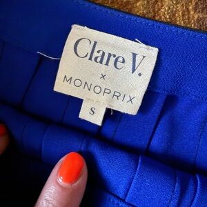 Clare V x Monoprix Royal Blue Midi Skirt